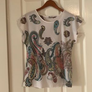 Women’s paisley sleeveless top